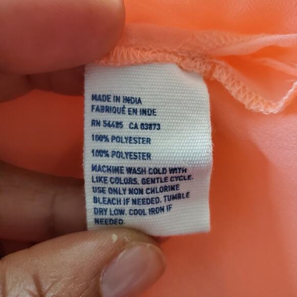 American Eagle Outfitters Orange Sheer Boho Top Size S - Picture 9 of 9